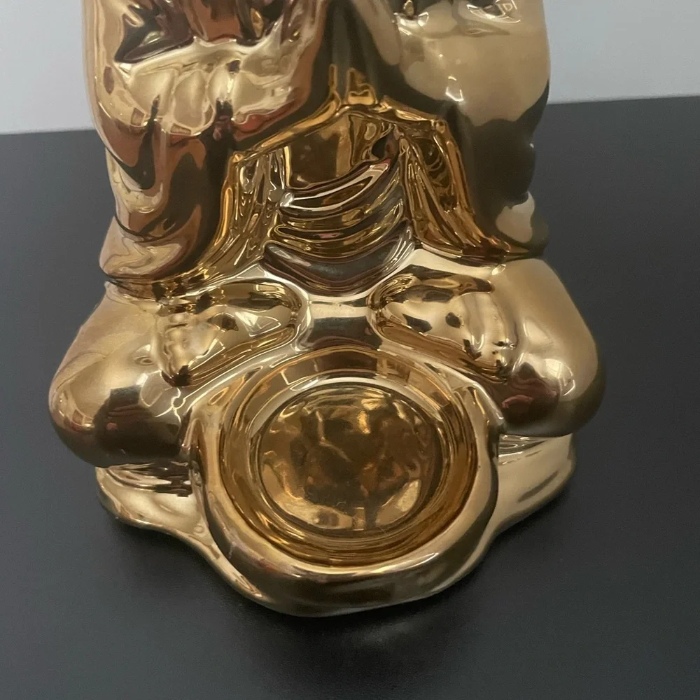 Gold Buddha candle holder